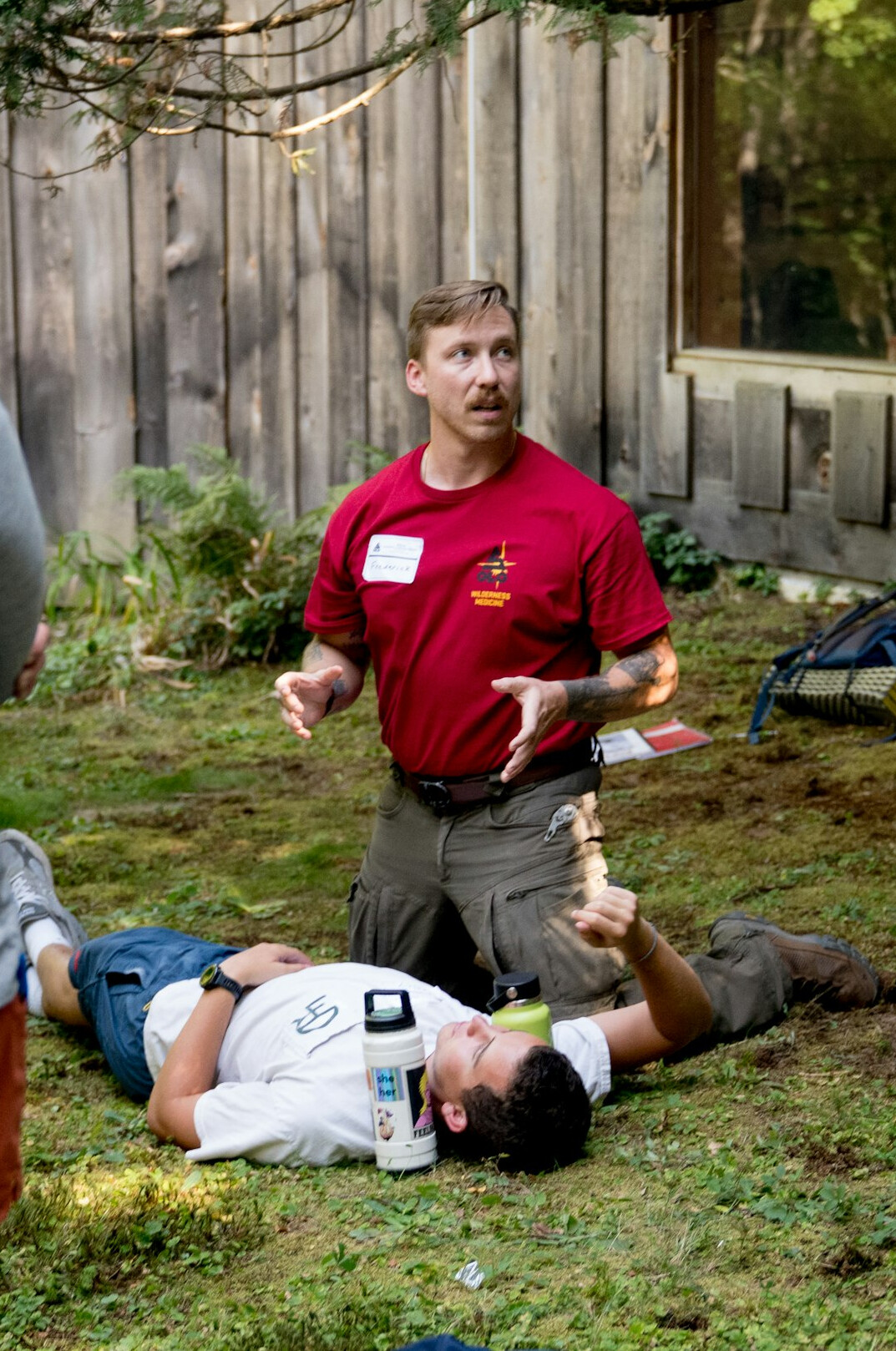 Trainer leading a workshop on conflict resolution techniques